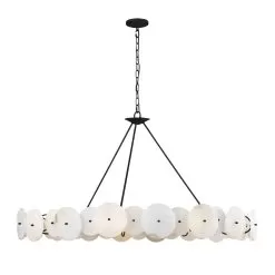 Cosmos 370C09MB 9-Light Chandelier - Matte Black