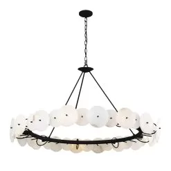 Cosmos 370C09MB 9-Light Chandelier - Matte Black -Lighting Decoration Store 370C09MB 1