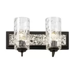 Hammer Time 371B02CBPS 2-Light Vanity Light - Carbon/Polished Stainless -Lighting Decoration Store 371B02CBPS 3