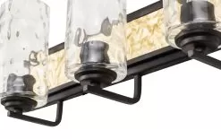 Hammer Time 371B03CBFG 3-Light Vanity Light - Carbon/French Gold -Lighting Decoration Store 371B03CBFG Detail 1