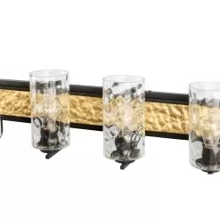 Hammer Time 371B04CBFG 4-Light Vanity Light - Carbon/French Gold -Lighting Decoration Store 371B04CBFG Detail 1