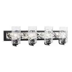 Hammer Time 371B04CBPS 4-Light Vanity Light - Carbon/Polished Stainless -Lighting Decoration Store 371B04CBPS