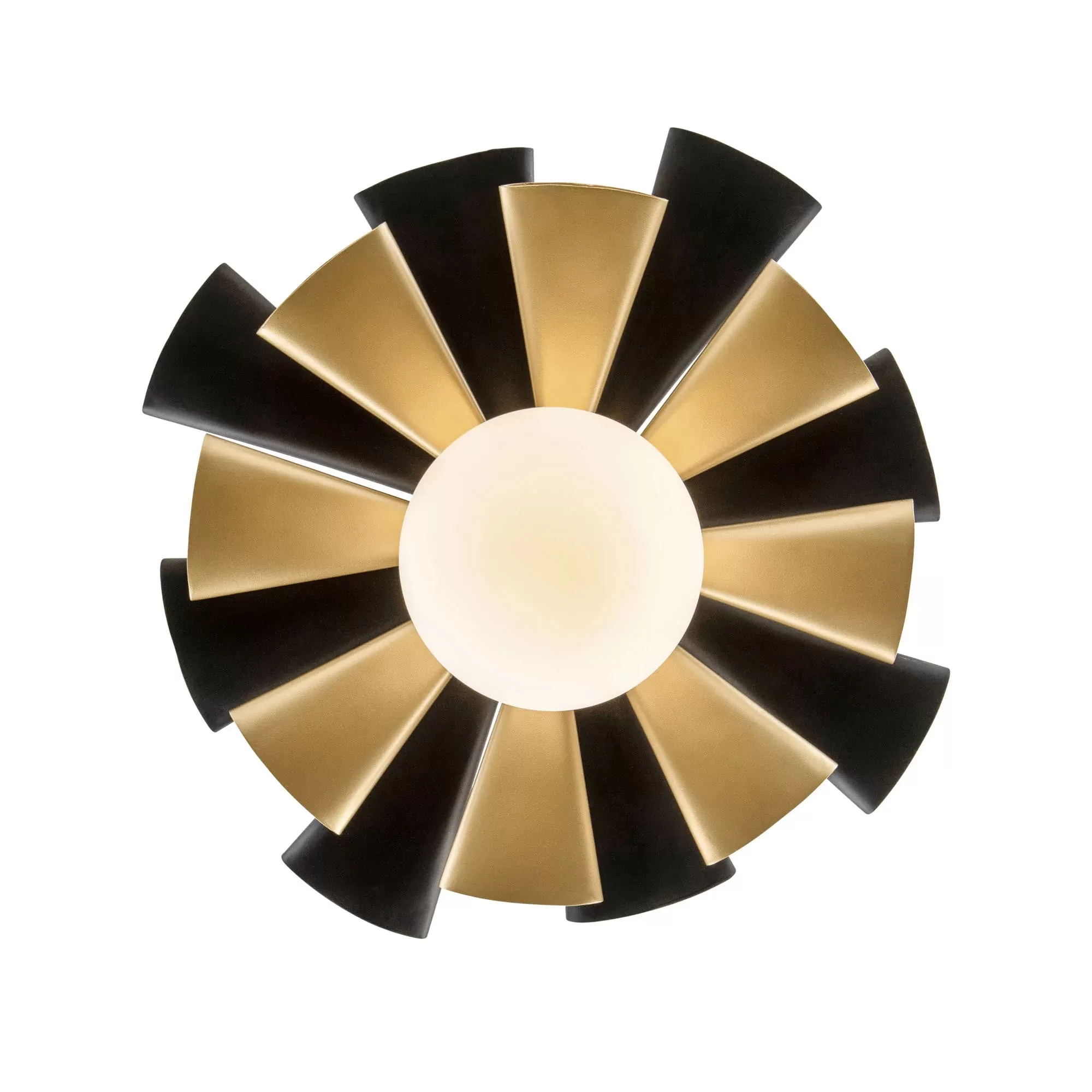 Daphne 372P01MMBFG 1-Light Medium Pendant Light - Matte Black/French Gold 2 Daphne 372P01MMBFG 1-Light Medium Pendant Light - Matte Black/French Gold - Image 2