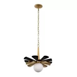Daphne 372P01MMBFG 1-Light Medium Pendant Light - Matte Black/French Gold 9 Daphne 372P01MMBFG 1-Light Medium Pendant Light - Matte Black/French Gold -Lighting Decoration Store 372P01MMBFG 3