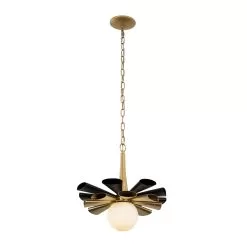 Daphne 372P01MMBFG 1-Light Medium Pendant Light - Matte Black/French Gold 10 Daphne 372P01MMBFG 1-Light Medium Pendant Light - Matte Black/French Gold -Lighting Decoration Store 372P01MMBFG 4