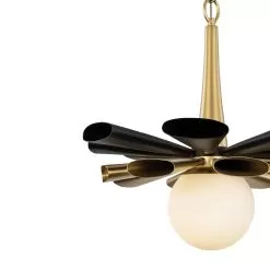 Daphne 372P01MMBFG 1-Light Medium Pendant Light - Matte Black/French Gold 12 Daphne 372P01MMBFG 1-Light Medium Pendant Light - Matte Black/French Gold -Lighting Decoration Store 372P01MMBFG Detail 2