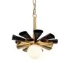 Daphne 372P01SMBFG 1-Light Small Pendant Light - Matte Black/French Gold