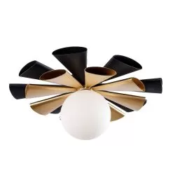 Daphne 372S01LMBFG 1-Light Ceiling Light - Matte Black/French Gold