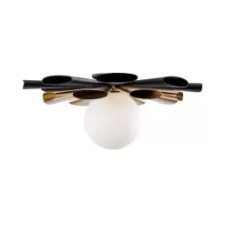 Daphne 372S01LMBFG 1-Light Ceiling Light - Matte Black/French Gold -Lighting Decoration Store 372S01LMBFG 2