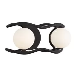 Black Betty 374B02CBFG 2-Light Vanity Light - Carbon/French Gold -Lighting Decoration Store 374B02CBFG 2