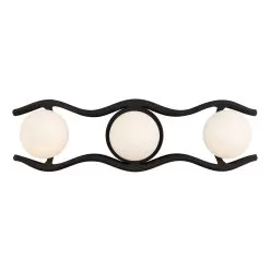 Black Betty 374B03CBFG 3-Light Vanity Light - Carbon/French Gold