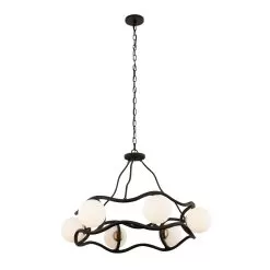 Black Betty 374C06CBFG 6-Light Chandelier - Carbon/French Gold -Lighting Decoration Store 374C06CBFG 3