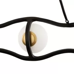 Black Betty 374C06CBFG 6-Light Chandelier - Carbon/French Gold -Lighting Decoration Store 374C06CBFG Detail 2