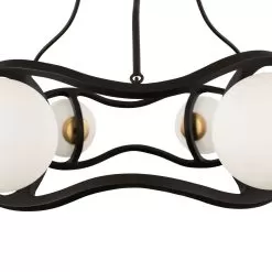 Black Betty 374C06CBFG 6-Light Chandelier - Carbon/French Gold -Lighting Decoration Store 374C06CBFG Detail 3