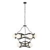 Black Betty 374C09CBFG 9-Light Chandelier - Carbon/French Gold