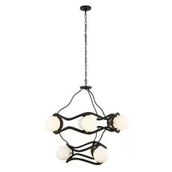 Black Betty 374C09CBFG 9-Light Chandelier - Carbon/French Gold -Lighting Decoration Store 374C09CBFG 2