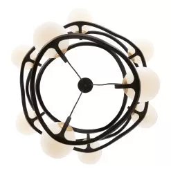 Black Betty 374C09CBFG 9-Light Chandelier - Carbon/French Gold -Lighting Decoration Store 374C09CBFG 4
