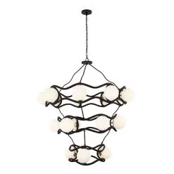Black Betty 374C18CBFG 18-Light Chandelier - Carbon/French Gold