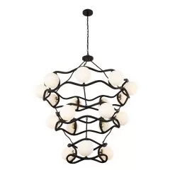 Black Betty 374C18CBFG 18-Light Chandelier - Carbon/French Gold -Lighting Decoration Store 374C18CBFG 1