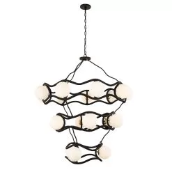 Black Betty 374C18CBFG 18-Light Chandelier - Carbon/French Gold -Lighting Decoration Store 374C18CBFG 2