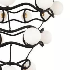 Black Betty 374C18CBFG 18-Light Chandelier - Carbon/French Gold -Lighting Decoration Store 374C18CBFG Detail 1