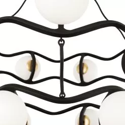 Black Betty 374C18CBFG 18-Light Chandelier - Carbon/French Gold -Lighting Decoration Store 374C18CBFG Detail 3
