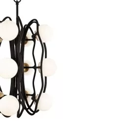 Black Betty 374P12CBFG 12-Light Pendant Light - Carbon/French Gold -Lighting Decoration Store 374P12CBFG Detail 1