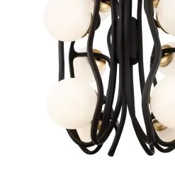 Black Betty 374P12CBFG 12-Light Pendant Light - Carbon/French Gold -Lighting Decoration Store 374P12CBFG Detail 2