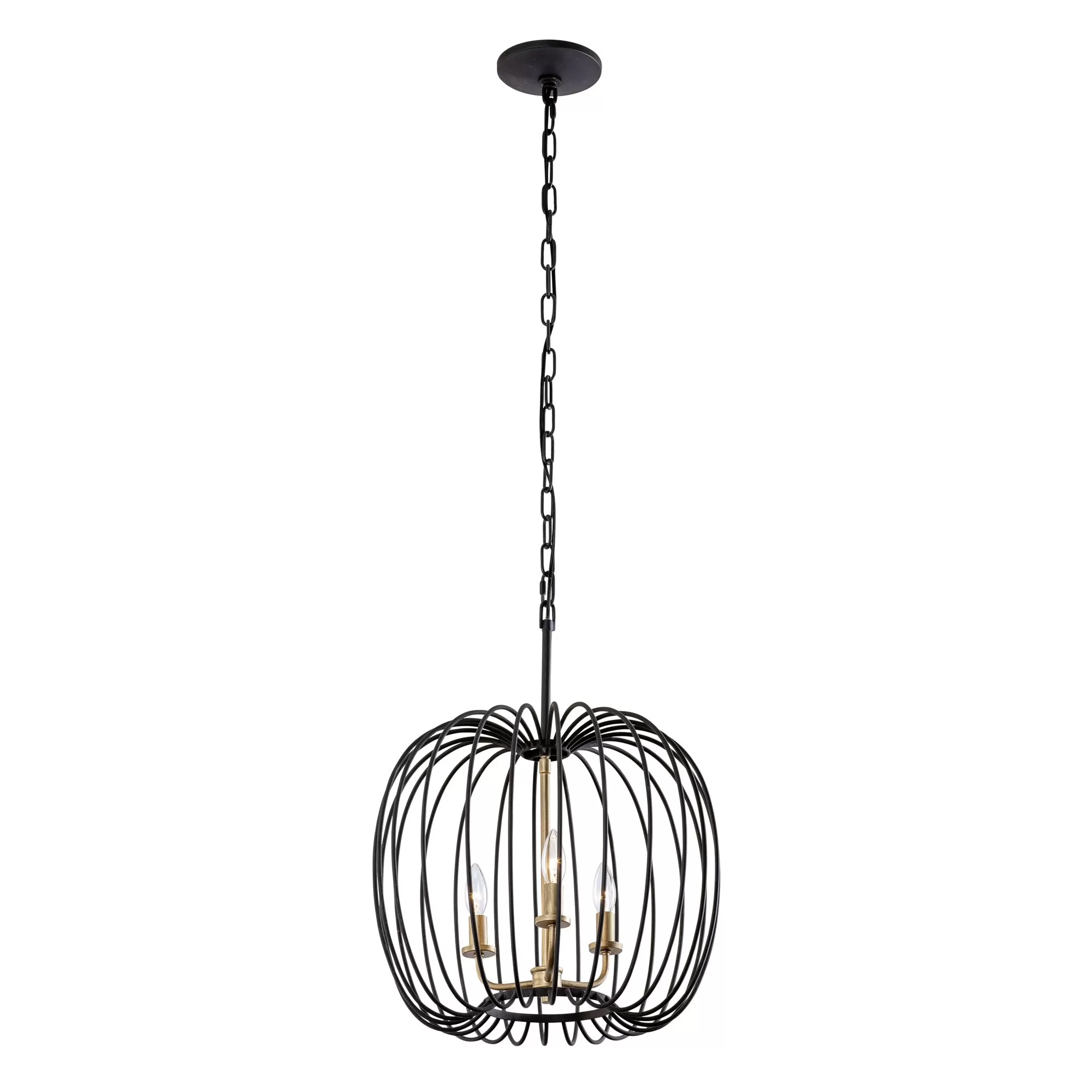 Nico 375P03CBHG 3-Light Pendant Light - Carbon/Havana Gold 2 Nico 375P03CBHG 3-Light Pendant Light - Carbon/Havana Gold - Image 2