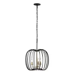 Nico 375P03CBHG 3-Light Pendant Light - Carbon/Havana Gold