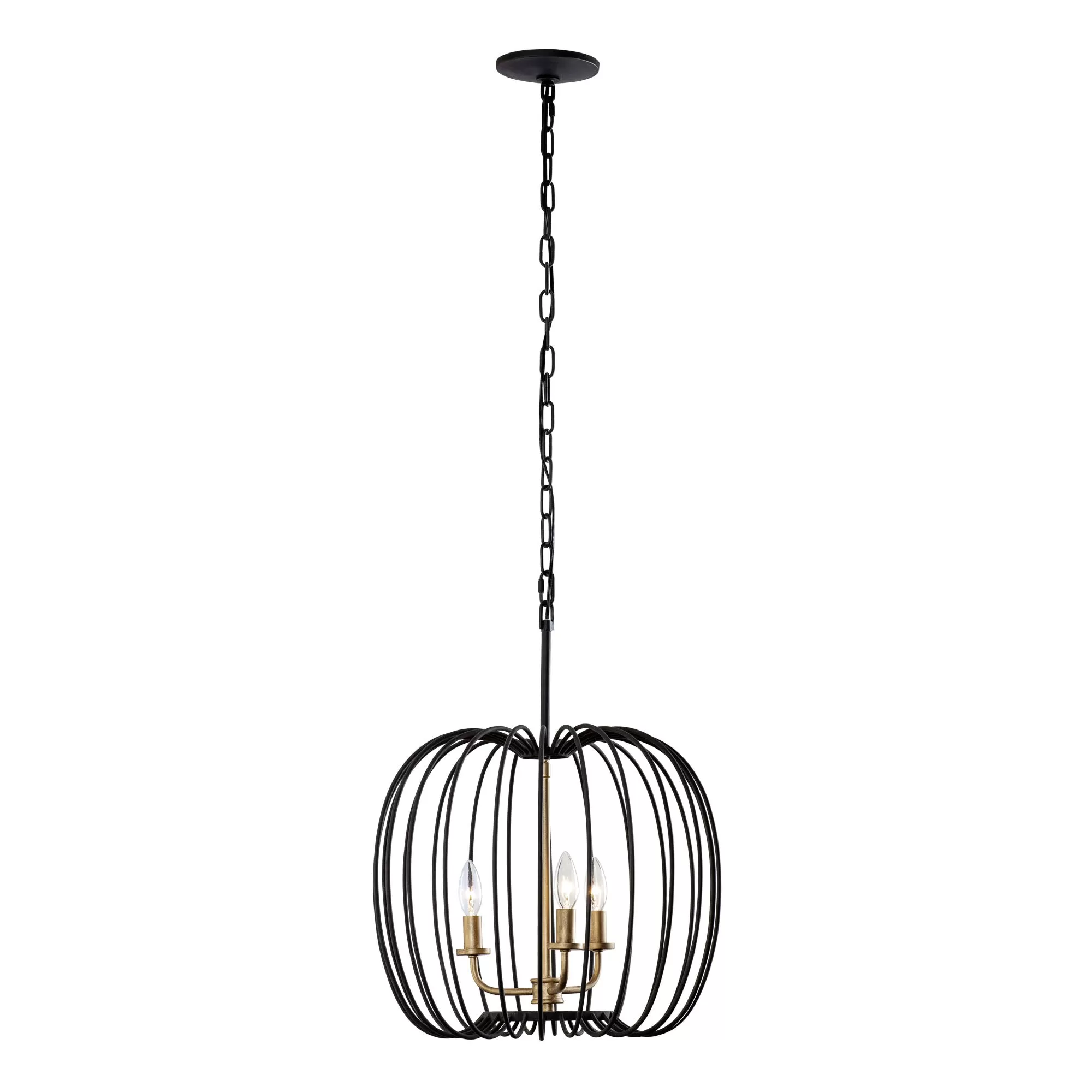 Nico 375P03CBHG 3-Light Pendant Light - Carbon/Havana Gold 1 Nico 375P03CBHG 3-Light Pendant Light - Carbon/Havana Gold