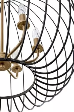 Nico 375P06CBHG 6-Light Pendant Light - Carbon/Havana Gold -Lighting Decoration Store 375P06CBHG Detail 2