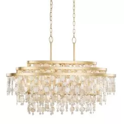 Kalani 377N09FG 9-Light Kitchen Pendant Light - French Gold -Lighting Decoration Store 377N09FG