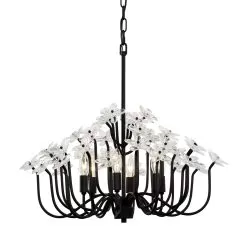 Wildflower 378C06MB 6-Light Chandelier - Matte Black -Lighting Decoration Store 378C06MB