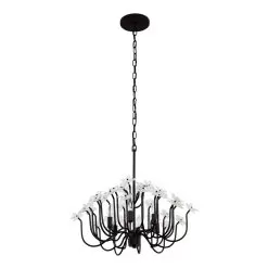 Wildflower 378C06MB 6-Light Chandelier - Matte Black -Lighting Decoration Store 378C06MB 3