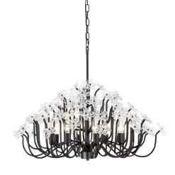 Wildflower 378C08MB 8-Light Chandelier - Matte Black -Lighting Decoration Store 378C08MB