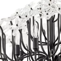 Wildflower 378C08MB 8-Light Chandelier - Matte Black -Lighting Decoration Store 378C08MB Detail 1
