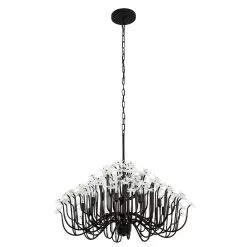 Wildflower 378C15MB 15-Light Chandelier - Matte Black -Lighting Decoration Store 378C15MB 3