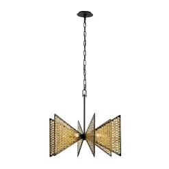 Machina 379C06MBS 6-Light Chandelier - Matte Black/Sulihiya -Lighting Decoration Store 379C06MBS 3