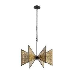 Machina 379C06MBS 6-Light Chandelier - Matte Black/Sulihiya -Lighting Decoration Store 379C06MBS 5