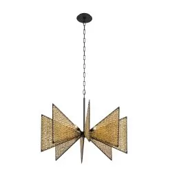 Machina 379C08MBS 8-Light Chandelier - Matte Black/Sulihiya -Lighting Decoration Store 379C08MBS 2