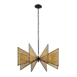 Machina 379C08MBS 8-Light Chandelier - Matte Black/Sulihiya -Lighting Decoration Store 379C08MBS 6