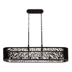 Estela 380N06MBFG 6-Light Kitchen Island Pendant - Matte Black/French Gold -Lighting Decoration Store 380N06MBFG 2