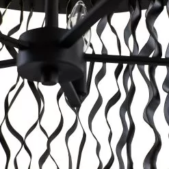 Estela 380P05MBFG 5-Light Pendant Light - Matte Black/French Gold -Lighting Decoration Store 380P05MBFG Detail 1