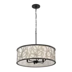 Scribble 381P06MBAR 6-Light Pendant Light - Matte Black/Artifact -Lighting Decoration Store 381P06MBAR 3