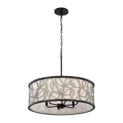 Scribble 381P06MBAR 6-Light Pendant Light - Matte Black/Artifact -Lighting Decoration Store 381P06MBAR 4