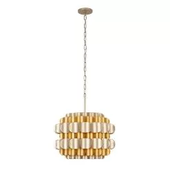 Swoon 382P03AGGD 3-Light Pendant Light - Antique Gold/Gold Dust -Lighting Decoration Store 382P03AGGD 1