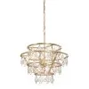 Fleur 386C04FG 4-Light Chandelier - French Gold