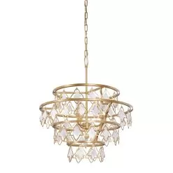 Fleur 386C04FG 4-Light Chandelier - French Gold
