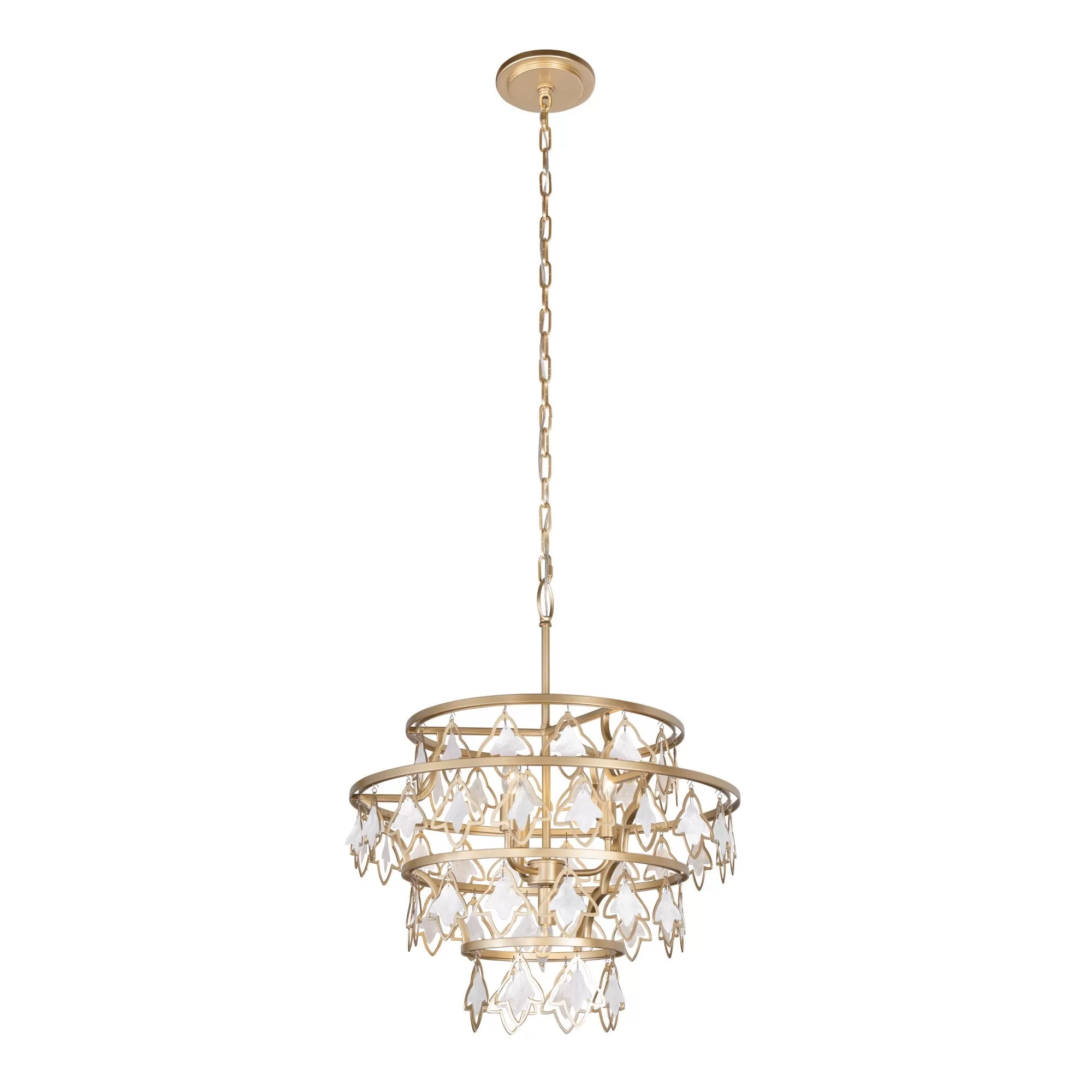 Fleur 386C04FG 4-Light Chandelier - French Gold 3 Fleur 386C04FG 4-Light Chandelier - French Gold - Image 3